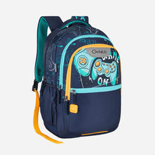 Load image into Gallery viewer, Genius by Safari Maverick 27L Blue School Backpack with Name Tag
