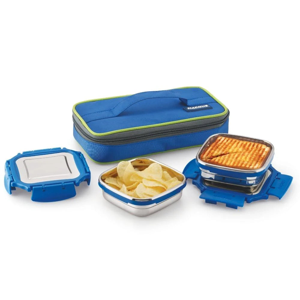 Magnus Milo 2 Lunch Box | Airtight & Leakproof Lunch Box with Bag - 600 ML