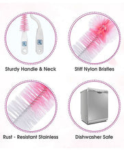 Load image into Gallery viewer, Mee Mee Bottle And Nipple Cleaning Brush - Pink
