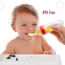 Load image into Gallery viewer, Mee Mee Squeezy Silicone Food Feeder Red - 90 ml
