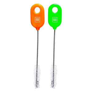 Mee Mee Straw and Teat Cleaning Brush - Green & Orange