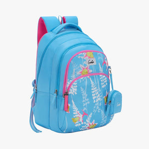 Genie Oliver 36L Blue Laptop Backpack With Laptop Sleeve