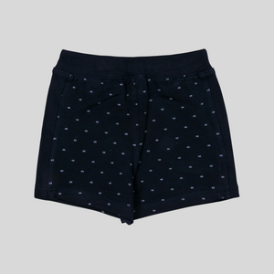 Girls Dotted Print Navy Blue Shorts