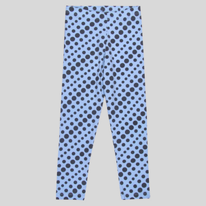 Girls Dotted Blue Leggings