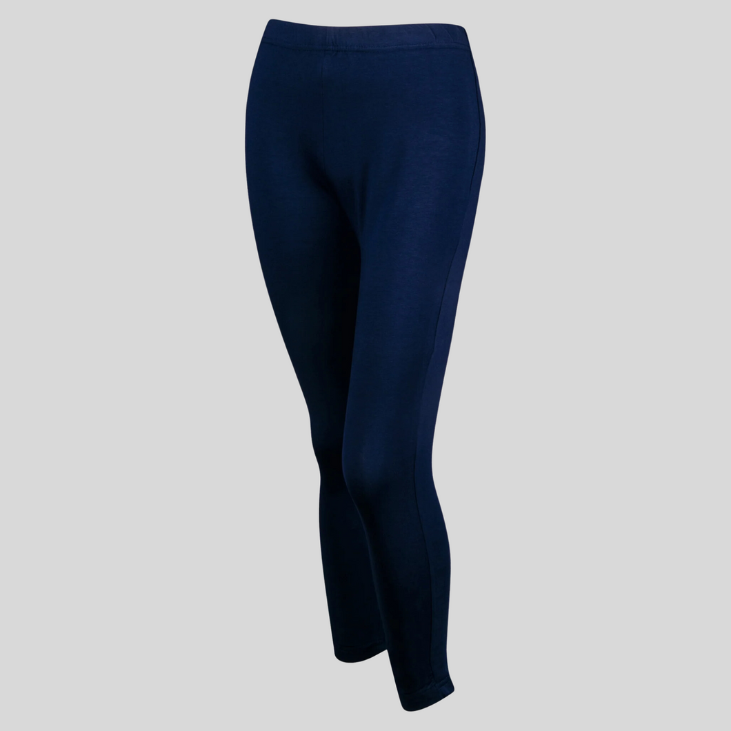 Navy Blue Elasticated Ankle Legging