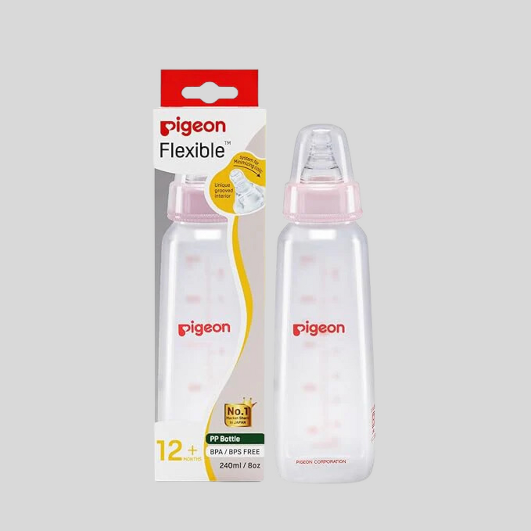 Pigeon Peristaltic Nursing Bottle Pink - 240 ml