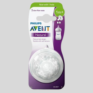 Avent Natural Teat Fast Flow Plus - Set Of 2 - 1 Month+