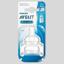 Load image into Gallery viewer, Avent Classic 3 Holes Silicone Teat Medium Flow - Set Of 2 - 3 Month+
