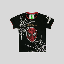 Load image into Gallery viewer, Boys Solid Spider Man Round Neck T Shirt
