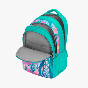 Genie Paradise 36L Teal Laptop Backpack With Raincover