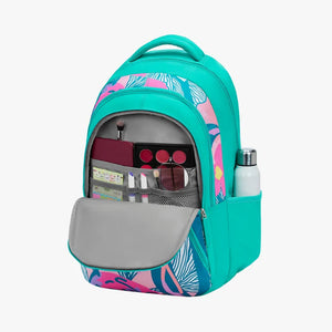 Genie Paradise 36L Teal Laptop Backpack With Raincover