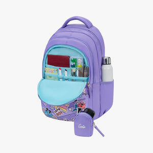 Genie Pearl 27L Purple Juniors Backpack With Easy Access Pockets