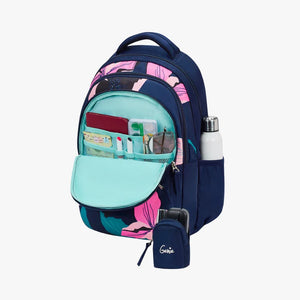 Genie Petunia 27L Navy Blue Juniors Backpack With Easy Access Pockets