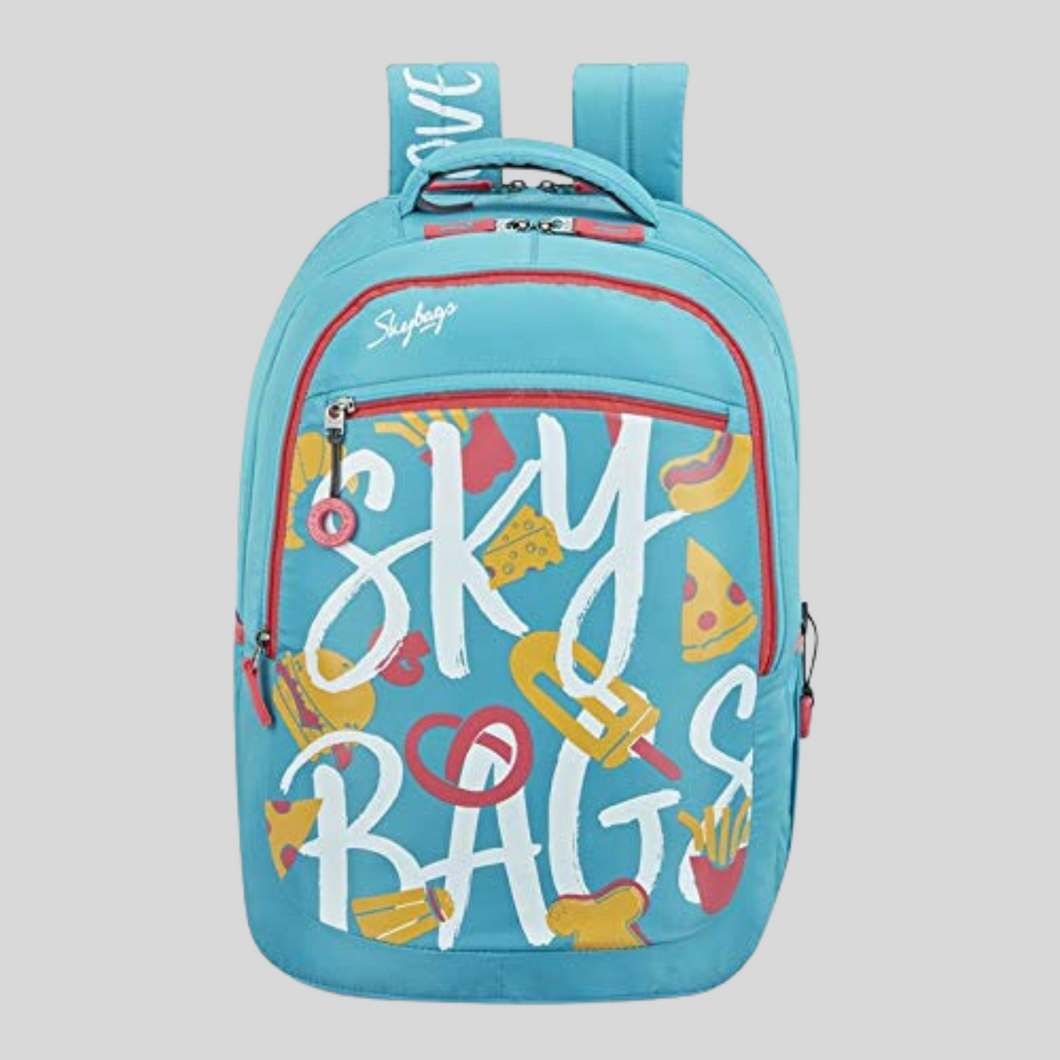 Skybags Astro 02 Food Theme Turq School Backpack 32L