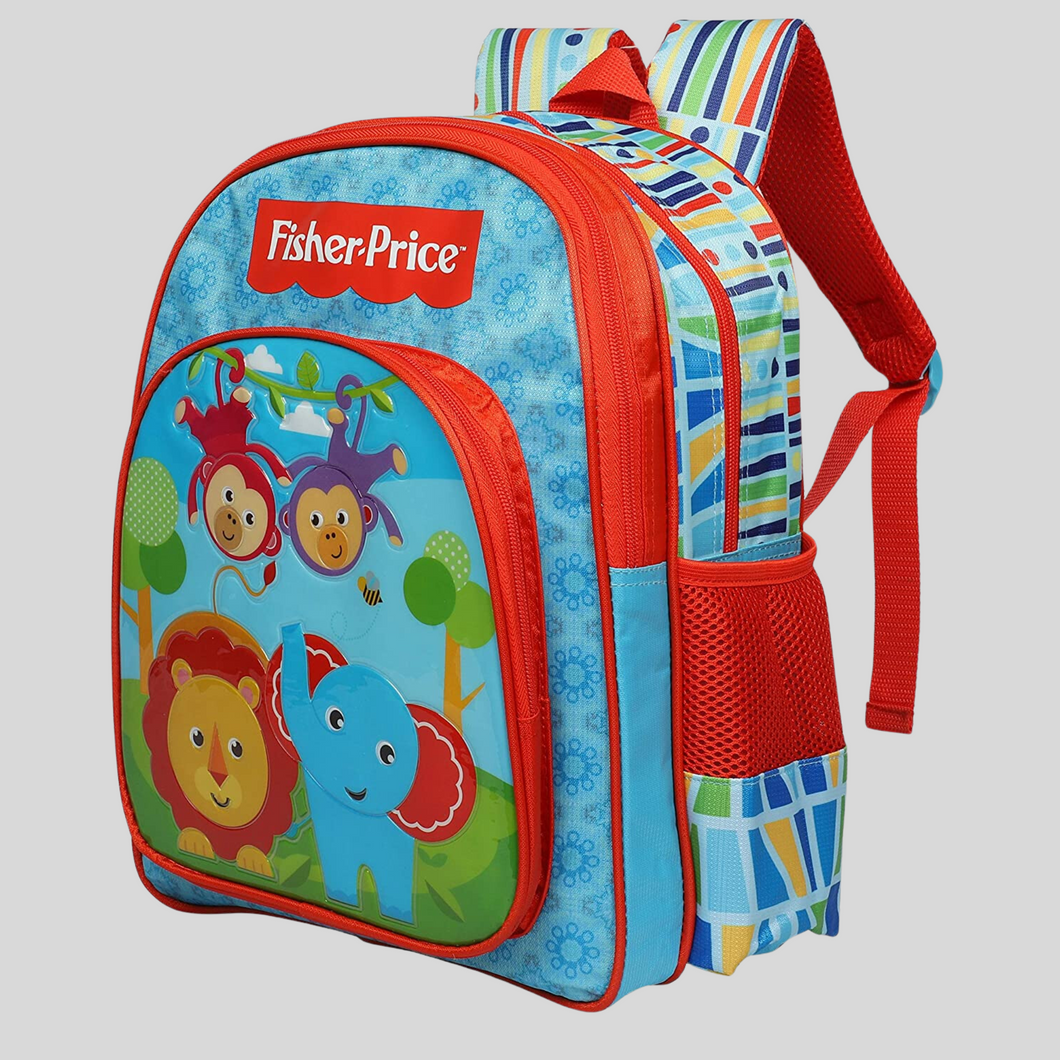 Fisher-Price 20 Ltrs Blue School Backpack (Fisher Price Blue & Red School Bag 36 cm)