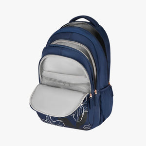 Genie Radiant 36L Navy Blue Laptop Backpack With Raincover