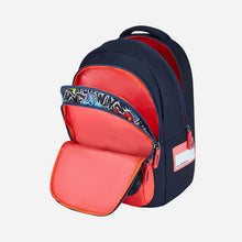 Load image into Gallery viewer, Genius by Safari Scribble 27L Blue School Backpack with Name Tag
