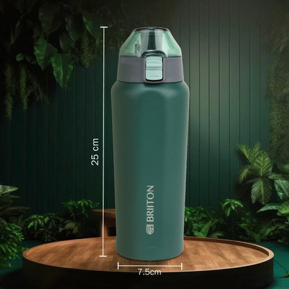 Briiton Water Bottle Tokyo Steel 650 Ml Green For Unisex