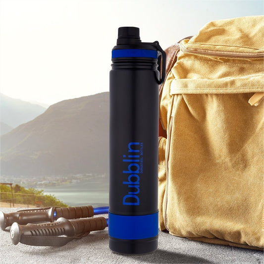 Dubblin Water Bottle Trump Steel 1000 Ml Blue For Unisex