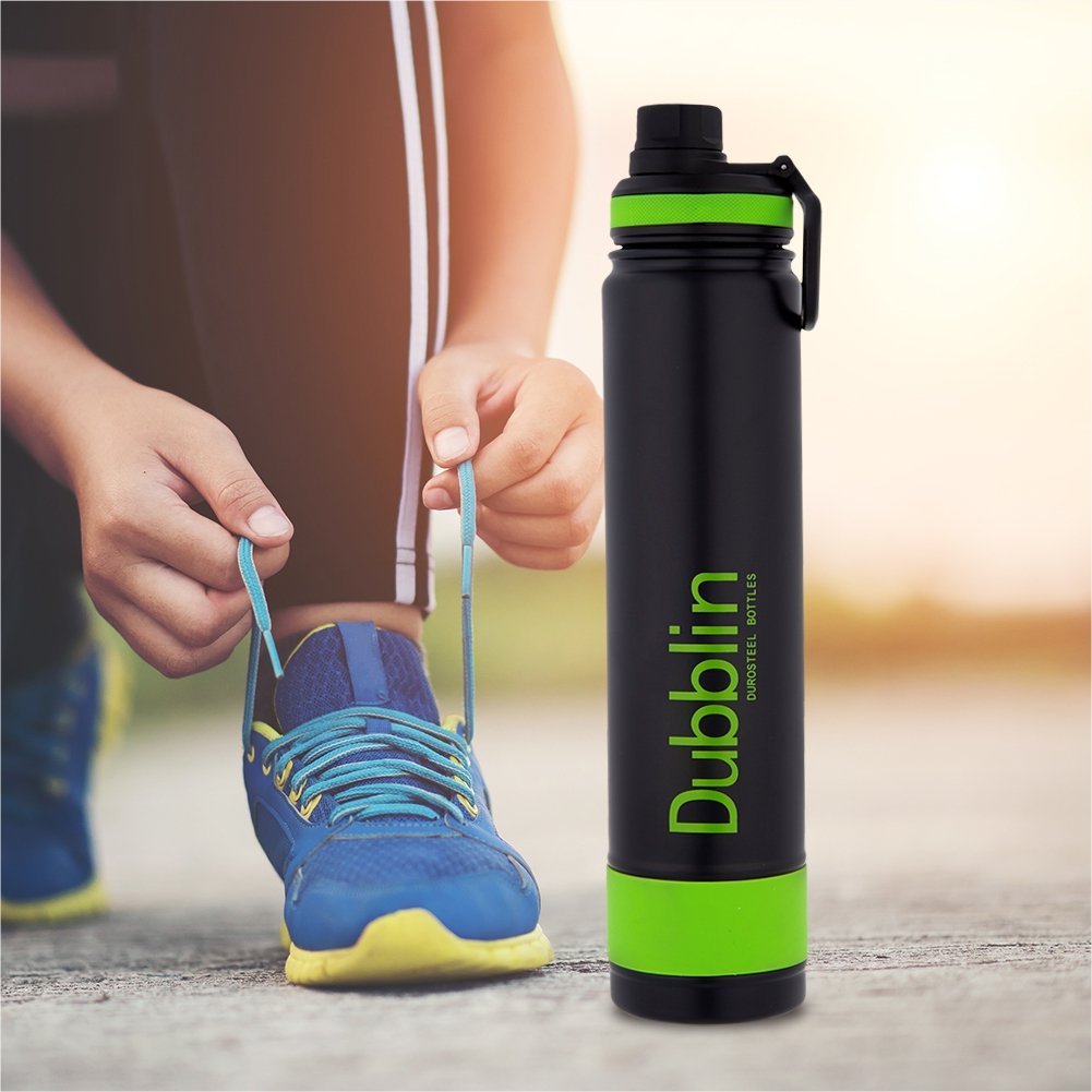 Dubblin Water Bottle Trump Steel 1000 Ml Green For Unisex