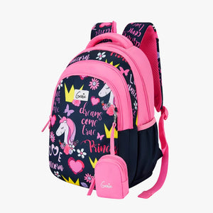 Genie Unicorn Love 20L Pink Kids Backpack With Comfortable Padding