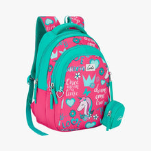 Load image into Gallery viewer, Genie Unicorn love 20L Pink Kids Backpack With Comfortable Padding
