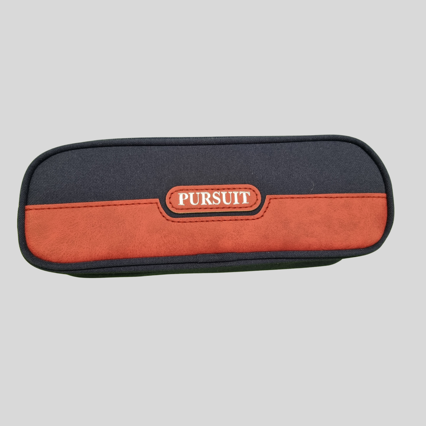 Pursuit Dual-Tone Stylish Pencil Pouch – Compact & Professional Design -Navy Blue & Grey