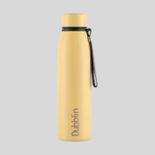 Dubblin Water Bottle Messi Steel 950 Ml Yellow For Unisex