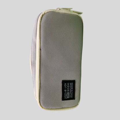 "You Buddy Inside" Compact Canvas Pencil Case -Green