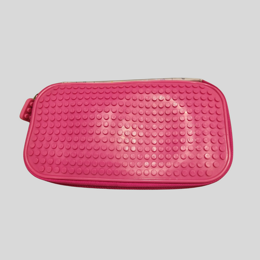 Holographic Red Silicone Dot Pencil Case – Trendy & Creative Stationery Organizer
