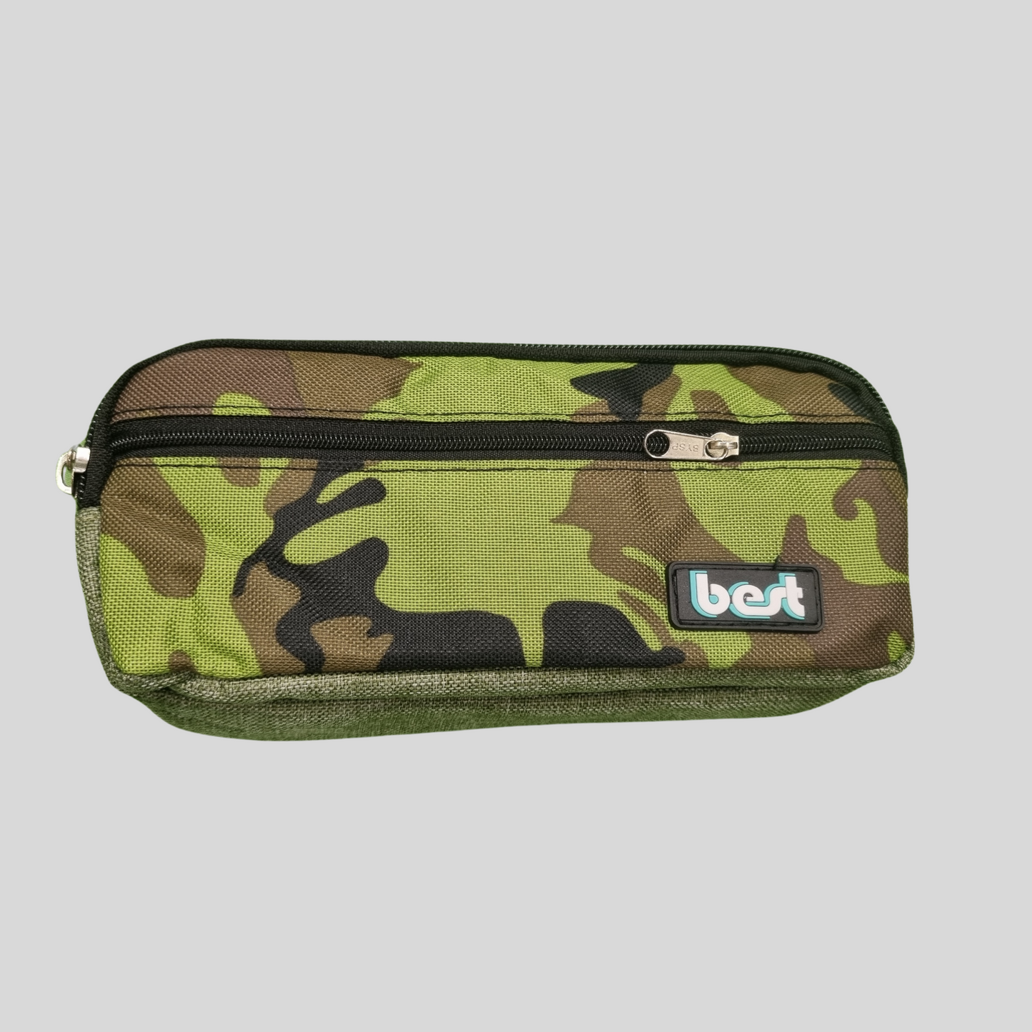 Camouflage “Best” Pencil Case – Durable Multi-Compartment Pouch for Boys & Girls