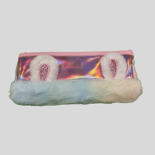 Holographic Bunny Ears Plush Pencil Pouch – 4 Color Variants
