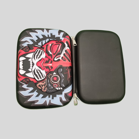 Kids' Hard Shell Pencil Case – Robot Panther & Classic Organizer Styles -Black