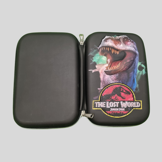 Jurassic Park “The Lost World” Zip-Up Hard Case – T-Rex Print Organizer for Kids