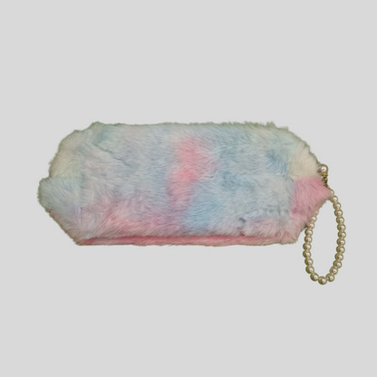 Furry "LOVE" Pearl Pencil Pouch – 5 Vibrant Color Variants