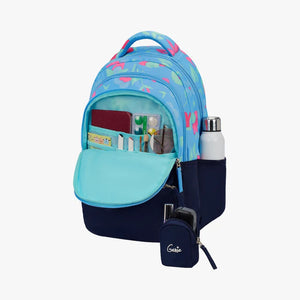 Genie Violet 27L Blue Juniors Backpack With Easy Access Pockets