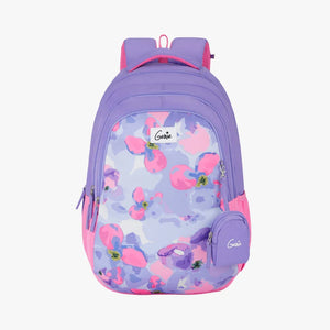 Genie Waterlily 36L Lavender School Backpack With Premium Fabric