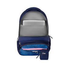 Load image into Gallery viewer, Genie You 36L Navy Blue School Backpack With Premium Fabric
