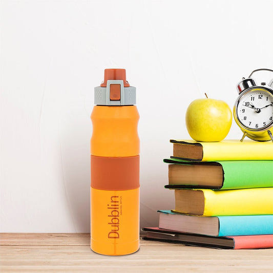 Dubblin Water Bottle Young Steel 700 Ml Orange For Unisex