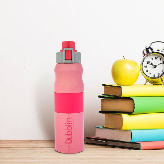 Dubblin Water Bottle Young Steel 700 Ml Pink For Unisex