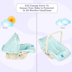 Mee Mee Cotton Cozy Baby Carry Cot - Sky Blue