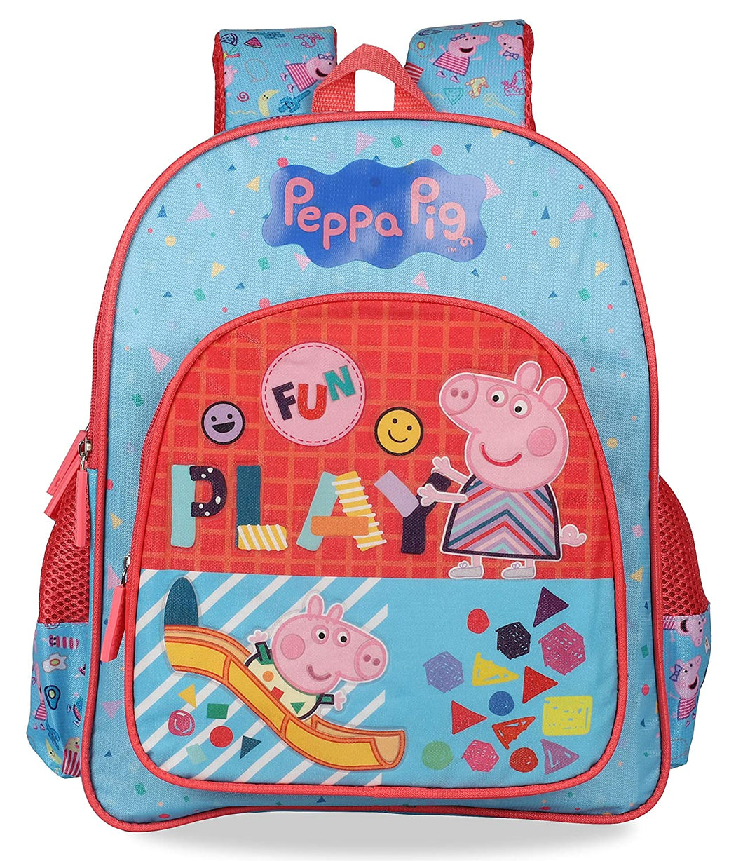 Peppa Pig 20 Ltrs Pink::Blue School Backpack (Peppa Pig Fun Play 36 cm)