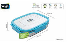 Load image into Gallery viewer, Veigo Lock N Steel 100% Air Tight 2 Container(2 Medium) Lunch Box with Bag
