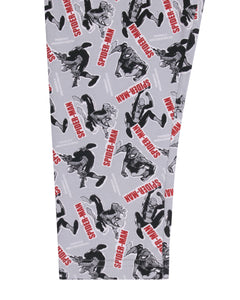 Boys Spiderman Printed Grey Night Suit