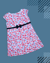 Load image into Gallery viewer, Flower Printed Tomato Cotton Frock
