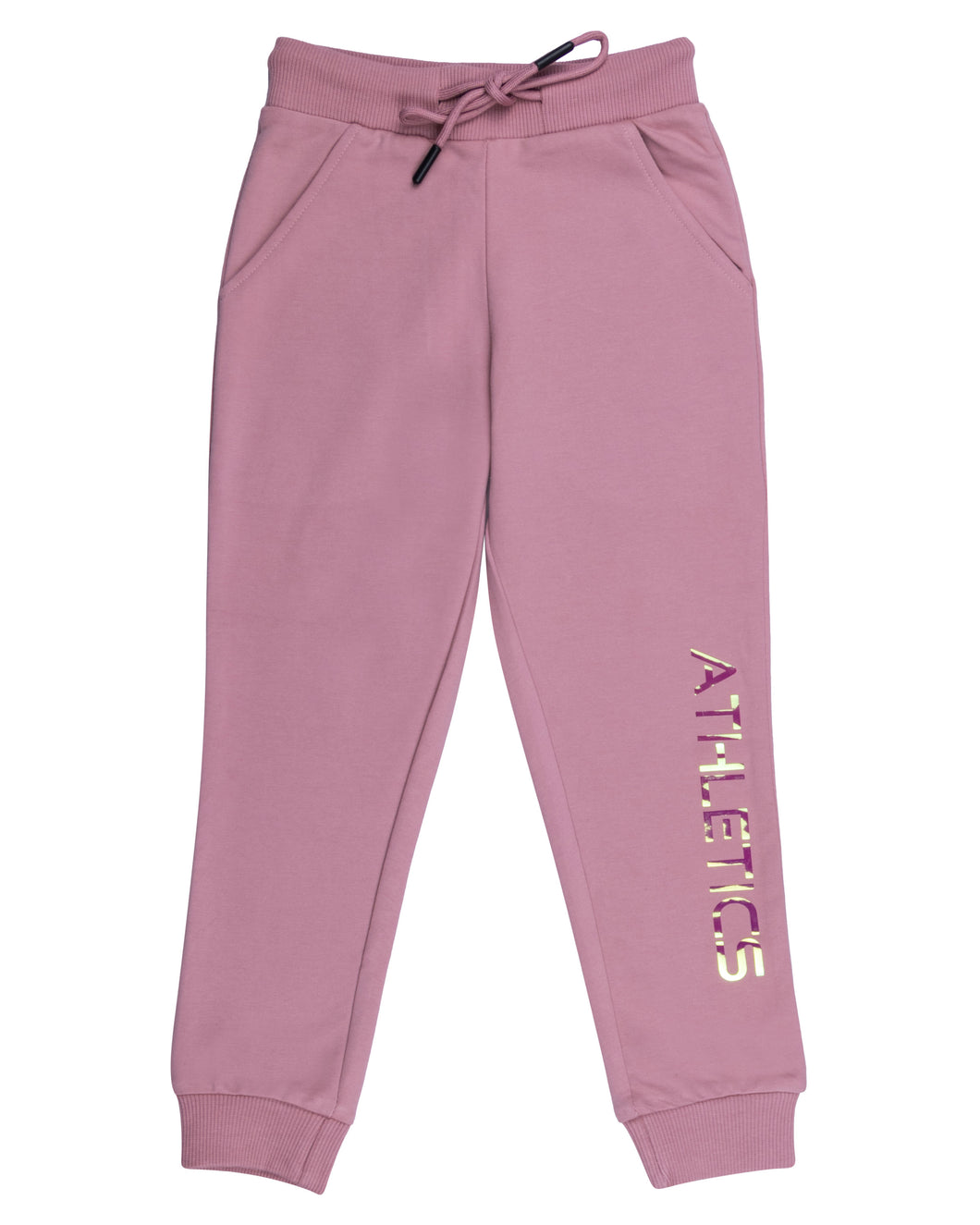 Solid Pink Printed Stretchable Track Pant