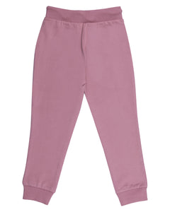 Solid Pink Printed Stretchable Track Pant