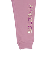 Load image into Gallery viewer, Solid Pink Printed Stretchable Track Pant
