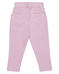 Girls Stretchable Peach Track Pant