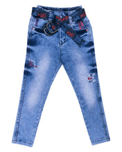 Load image into Gallery viewer, Boys Fashion Light Blue Washed Jeans
